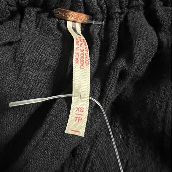 Free People Black Blissful Breeze Mini Size Extra Small XS - Picture 10 of 12